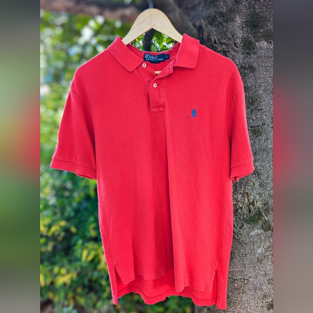 Polo Ralph Lauren Men's Polo Shirt Size Large Rosette Heather Cotton